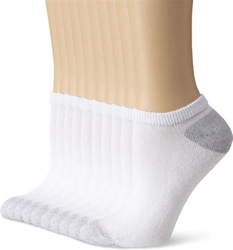 Jp Hanes Women S No Show Sock Pack Of 10 Whites Clothing And Accessories
