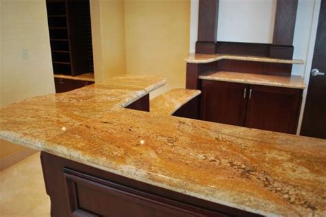 Granite Countertop Designs For Kitchens Imperial Gold Granite Kitchen