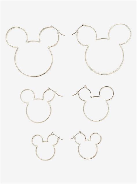 Disney Mickey Mouse Line Art Earring Set Boxlunch Mickey Mouse Art