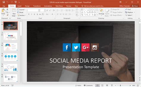 Social Media Report Powerpoint Template Free Free Printable Templates