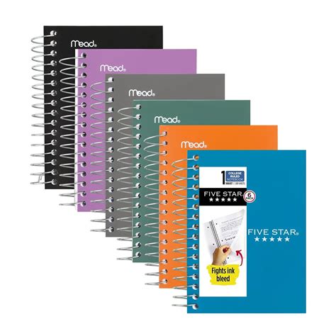 Mead Five Star Fat Lil Wirebound Notebook Assorted Colors 1 Ea
