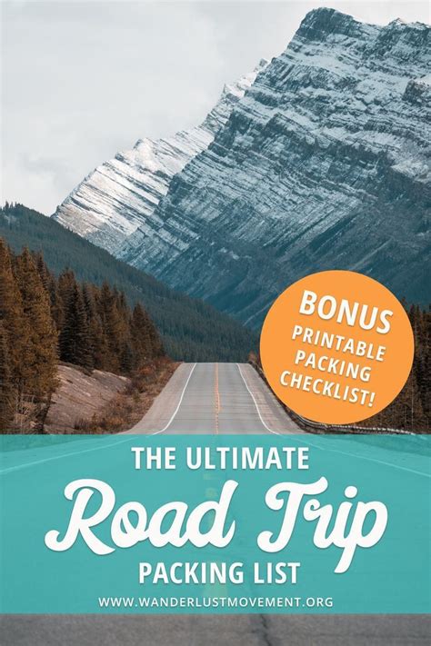 The Ultimate Road Trip Essentials Packing List Free Checklist