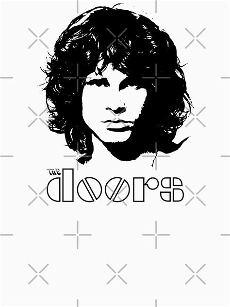 Jim Morrison The Doors Silhouette 2 Blackwhite T Shirt For Sale By