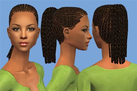 Mod The Sims Nouk Braid Pack One Style 3 Versions For Ladies Of
