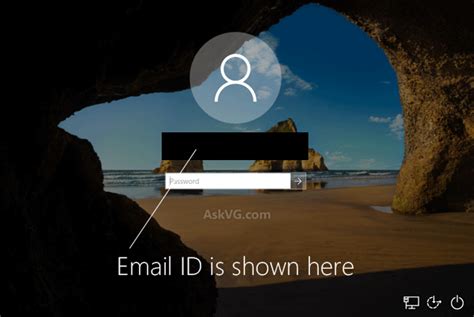 Tip How To Hide Or Remove Email Id Displayed On Windows 10 Login