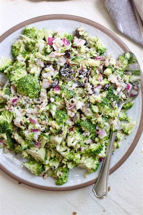 Healthy Broccoli Salad No Mayo Hummusapien