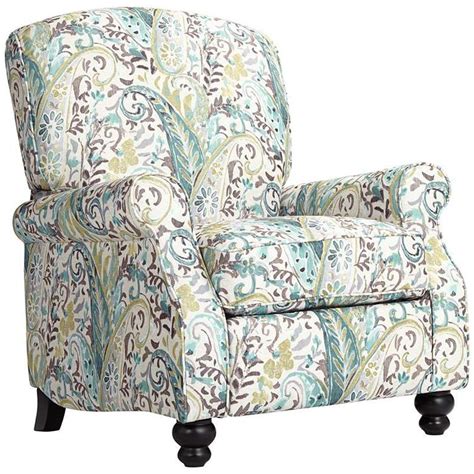 Ethel Skye Blue Paisley Push Back Recliner Chair 68d85 Lamps Plus