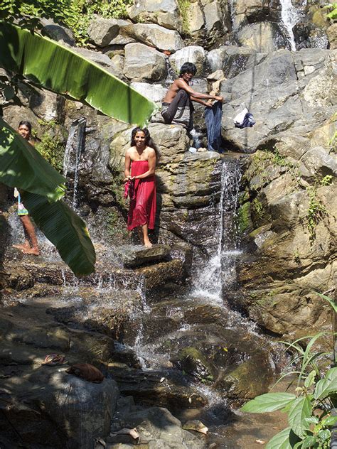 Natives Bathing In Natural Spring Waterfall India Travel Forum