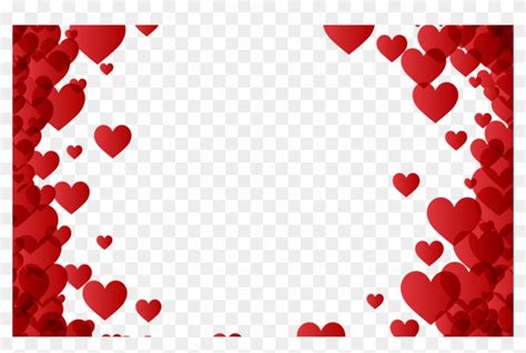 Valentines Day Heart Border Frame Transparent Image Valentines Day