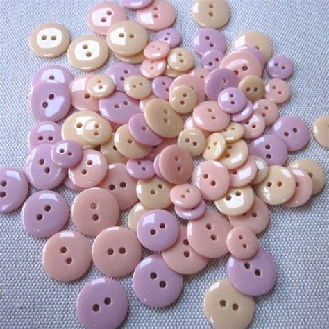 Mixed Size Pastel Peach Buttons Peach Pastel Etsy Listing