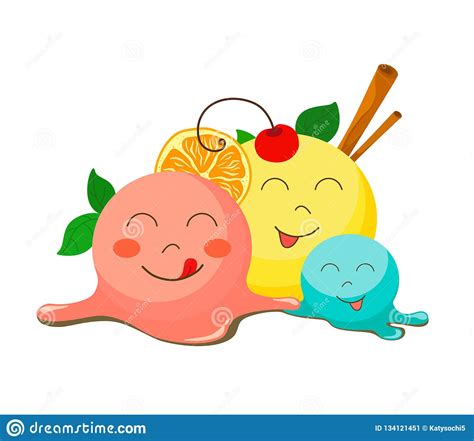 Cherry Smiles Cute Cartoon Emoticons Emoji Icons 107002185