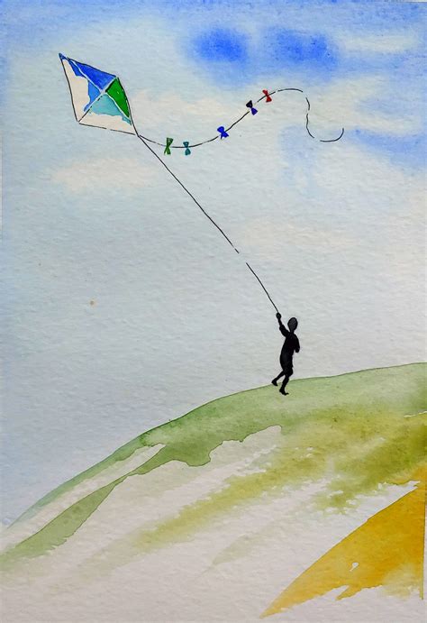The Kite Art Challenge Art Watercolor Paintings
