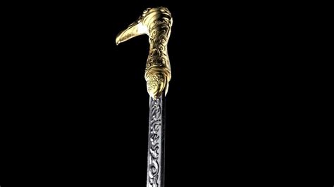 D Model Assassins Creed Syndicate Cane Sword Vr Ar Low Poly Cgtrader