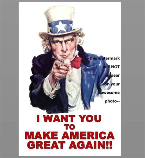 I Want You To Make America Great Again PHOTO Sign Art Print Donald
