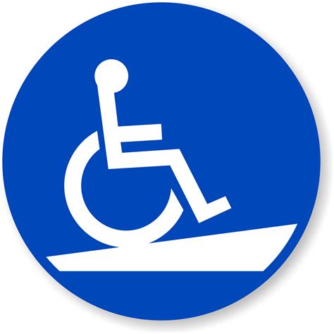 Handicap Ramp Access Symbol Floor Sign Sku Sf 0146