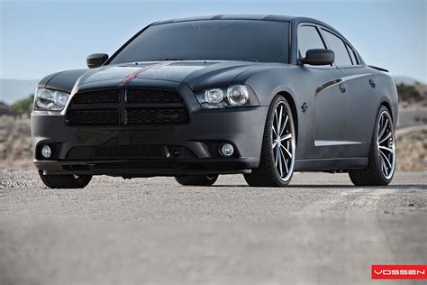 Dodge Charger Gets Matte Black Wrap And Vossen Wheels Photo Gallery6