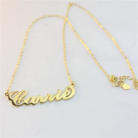 Newest Custom Carrie Name Necklaces Nameplate Pendant Letters Necklace In Sex And The City