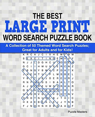 The Best Large Print Word Search Puzzle Book A Collection Of 50 Themed