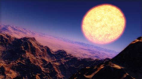 A Planet With Its Host Star An Orange Giant In Its View Rspaceengine