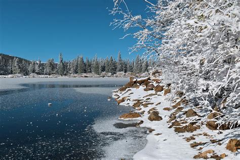 First Snow At Echo Lake Photograph By Cascade Colors Fine Art America