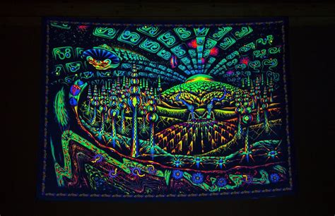 Uv Tapestry Geo Uv Schwarzlicht Hintergrund Etsy In 2021 Trance Art