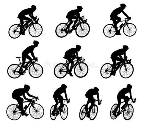 Silhuetas Dos Ciclistas Da Cidade Ilustração Do Vetor Ilustração De Silhuetas Ativo 40300772