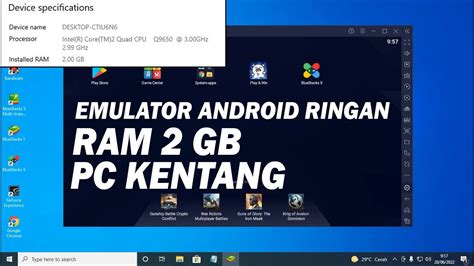 Emulator Android Ringan Ram 2 Gb Pc Kentang Youtube