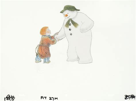 Bonhams The Snowman An Animation Cel Of The Snowman Shaking Hands