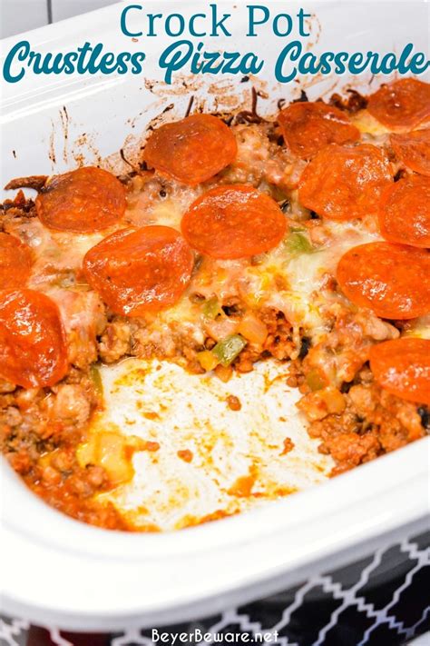 This Low Carb Crock Pot Pizza Casserole Is A New Favorite Pizza Recipe