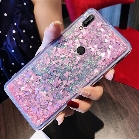 Cute Glitter Liquid Quicksand Case Cover For Xiaomi Redmi Note 8 7 6