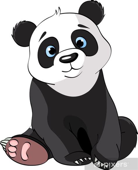 Sitting Cute Panda Sticker • Pixers® • We Live To Change