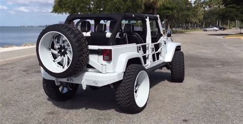 Tuningcars White Jeep Wrangler With Forgiatos And 37 Inch Mud Tires