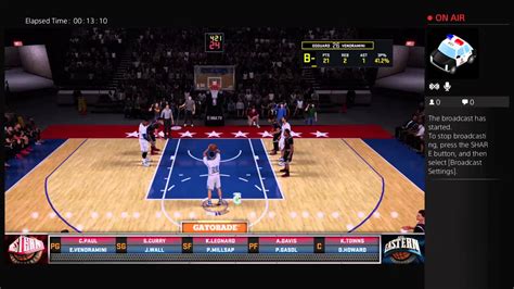 Toughcops Live Ps4 Broadcast Nba 2k 16 My Career All Star Game Youtube