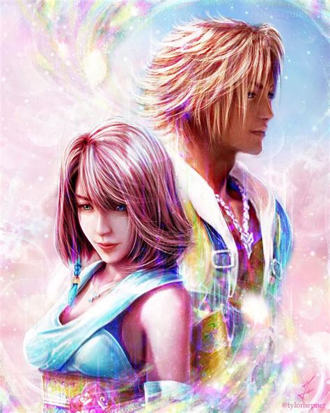 Tidus And Yuna Painting Continuing My Ffx Drawing Series