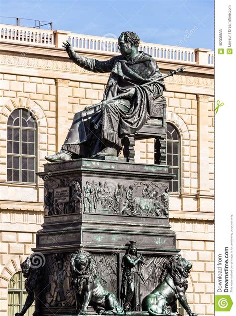 King Maximilian Joseph Statue In Munich Germany Editorial Stock Photo