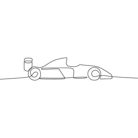 Premium Vector Single Continous Line Art Of Formula Car