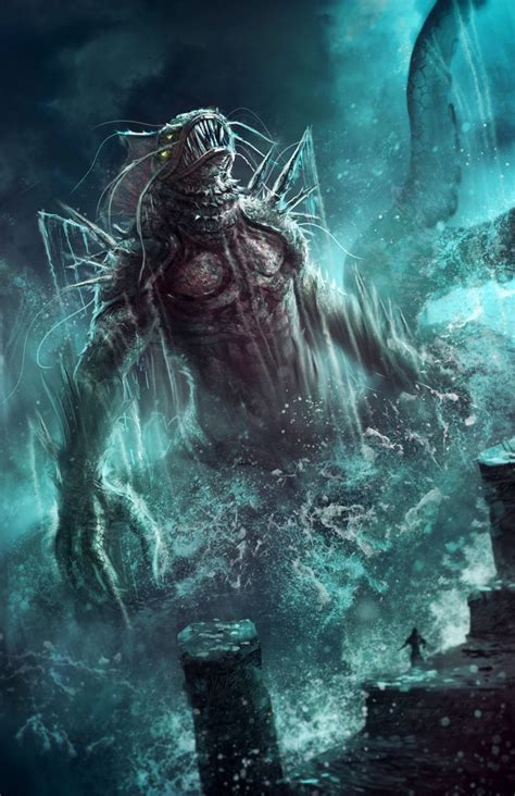 See more of ‎عمل الطابعة hp 3005‎ on facebook. My take on Dagon from H.P. Lovecraft mythology for an art jam. | Lovecraft art, Lovecraftian ...