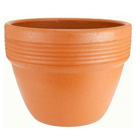Pr Imports 20 In Round Terra Cotta Wide Rimmed Clay Pot Rc3 The Home