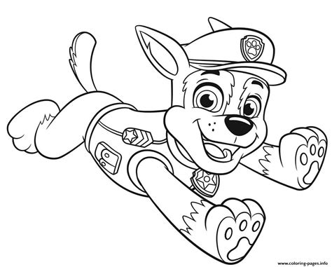 Paw Patrol Coloring Pages Chase Paw Patrol Coloring Pages Paw Patrol