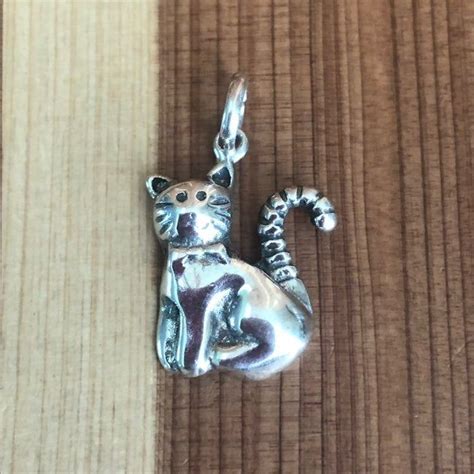 925 Sterling Silver Cat Pendant About 1 Inch Long Adorable Silver Cat