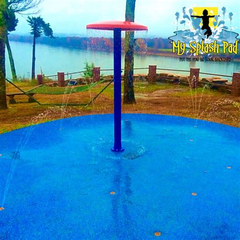 residential backyard splash pad installed by my splash pad in bath springs tennessee