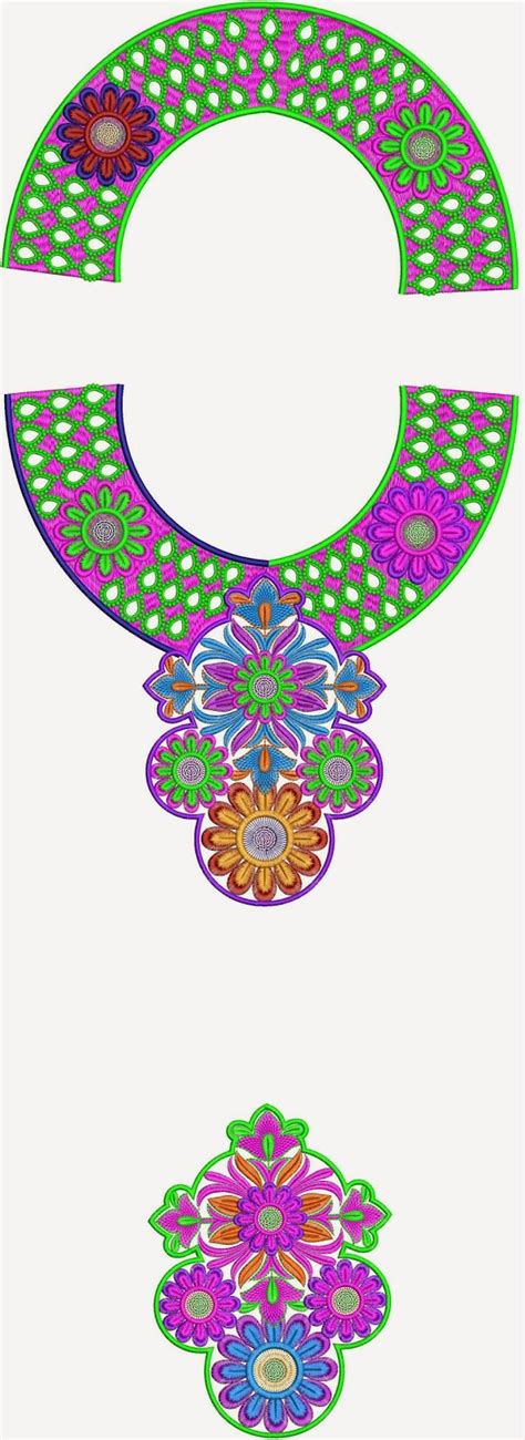 Embdesigntube Gorgeous Neck Embroidery Designs Collection 2014