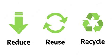 Premium Vector Three Different Sign Reduce Reuse Recycle Concept