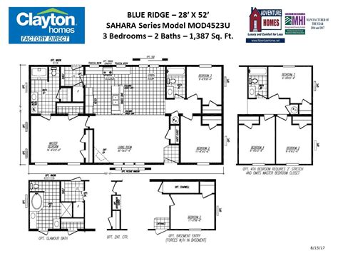 Clayton Double Wide Homes Floor Plans Clayton Mobile Home Floor Plans