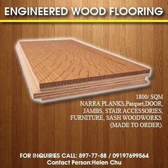 We stock a full spectrum of european oak from prime to character grade as well as wood from north america, south america and west africa. ENGINEERED WOOD FLOORING for sale Philippines - Find New and Used ENGINEERED WOOD FLOORING for ...