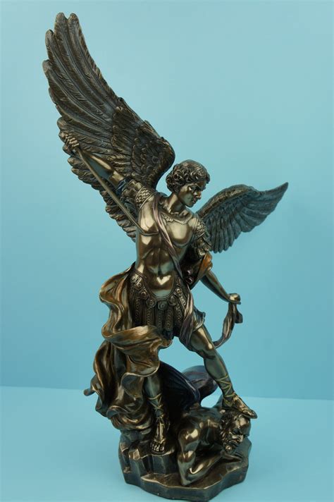 Sculptures Inches Statue Of Saint Archangel Michael San Arcangel St Estatua Angel Miguel