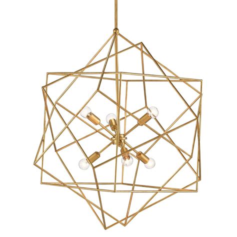 Currey And Company Aerial Gold Chandelier A Modern Geometric Form And