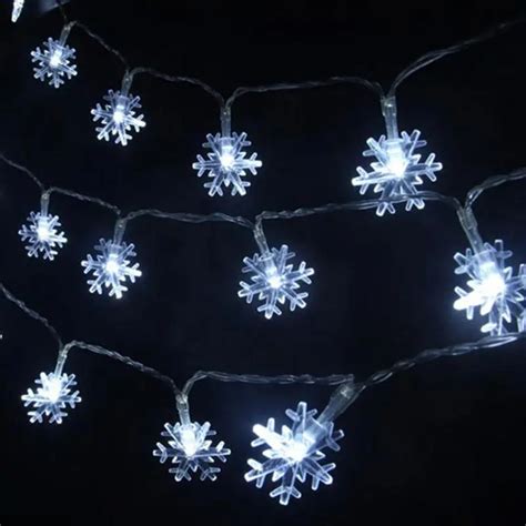 Led Snowflake Christmas Curtain String Lights Holiday Wedding Party