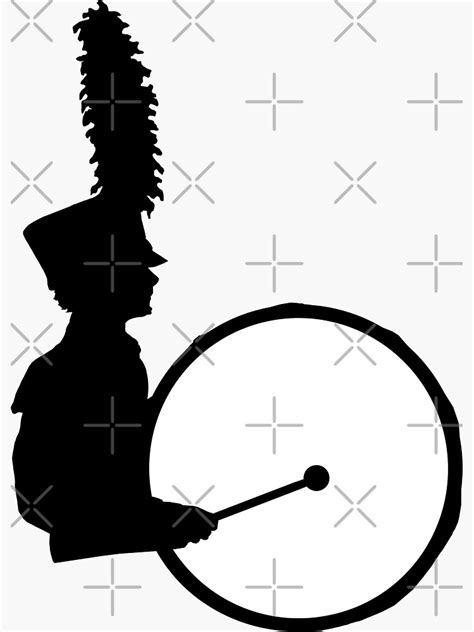 Marching Band Bass Drummer Sticker For Sale By Vistascribe Redbubble