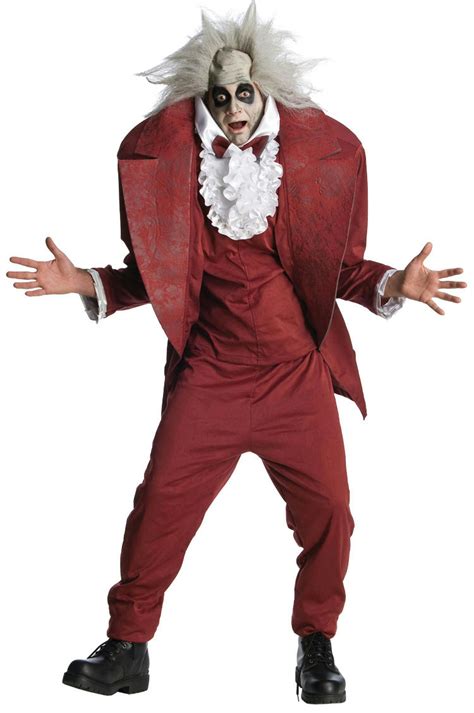 Mens Beetlejuice Shrunken Head Adult Costume Standard Size Ebay